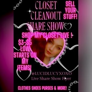 ✨❤️‍🔥SHOP MY CLOSET LIVE SHARE SHOW ! ❤️‍🔥$3-$5 LOW STARTS !✨✨ SELL YOUR ITEMS